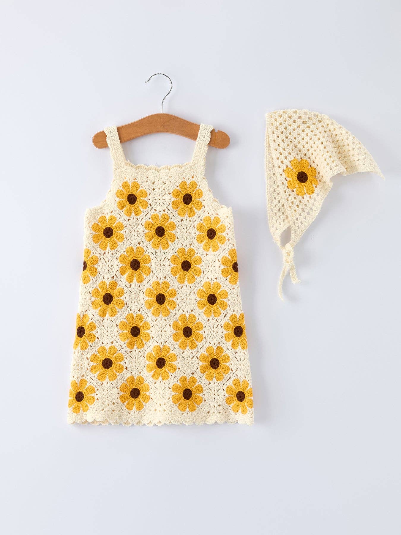 sunflower crochet dress Sunflower Crochet Dress Pattern PDF, Granny Square Baby Dress, Toddler & Girls Crochet Pattern, 4 Languages, Size Variations Available