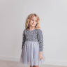 Girls Sparkle Holiday Dress | Silver Sequin